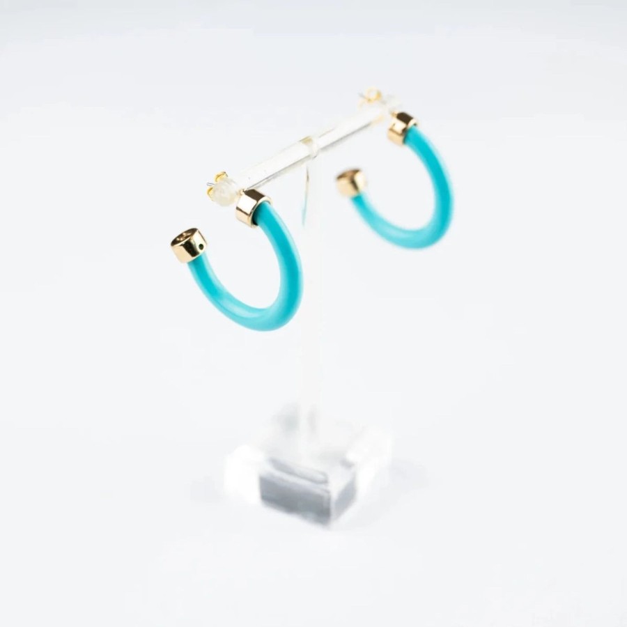 Women Hoo Hoops | Mini Hoo Hoops-Turquoise