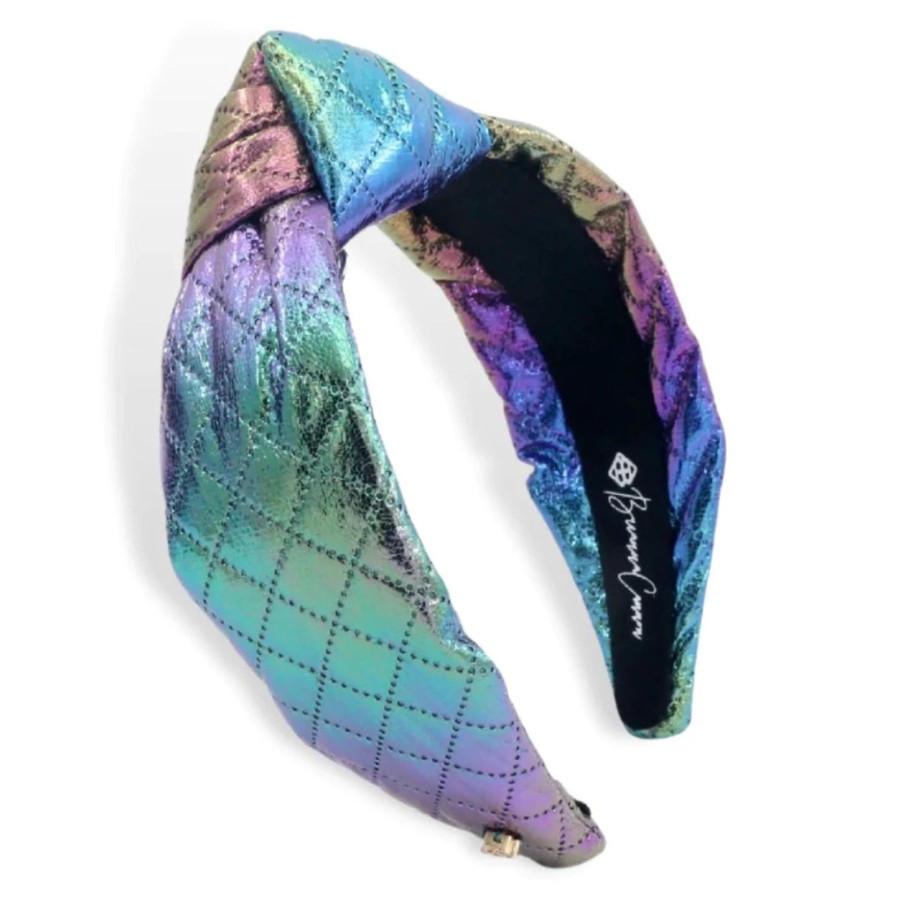 Women Brianna Cannon | Mermaid Shimmer Quilted Puff Headband