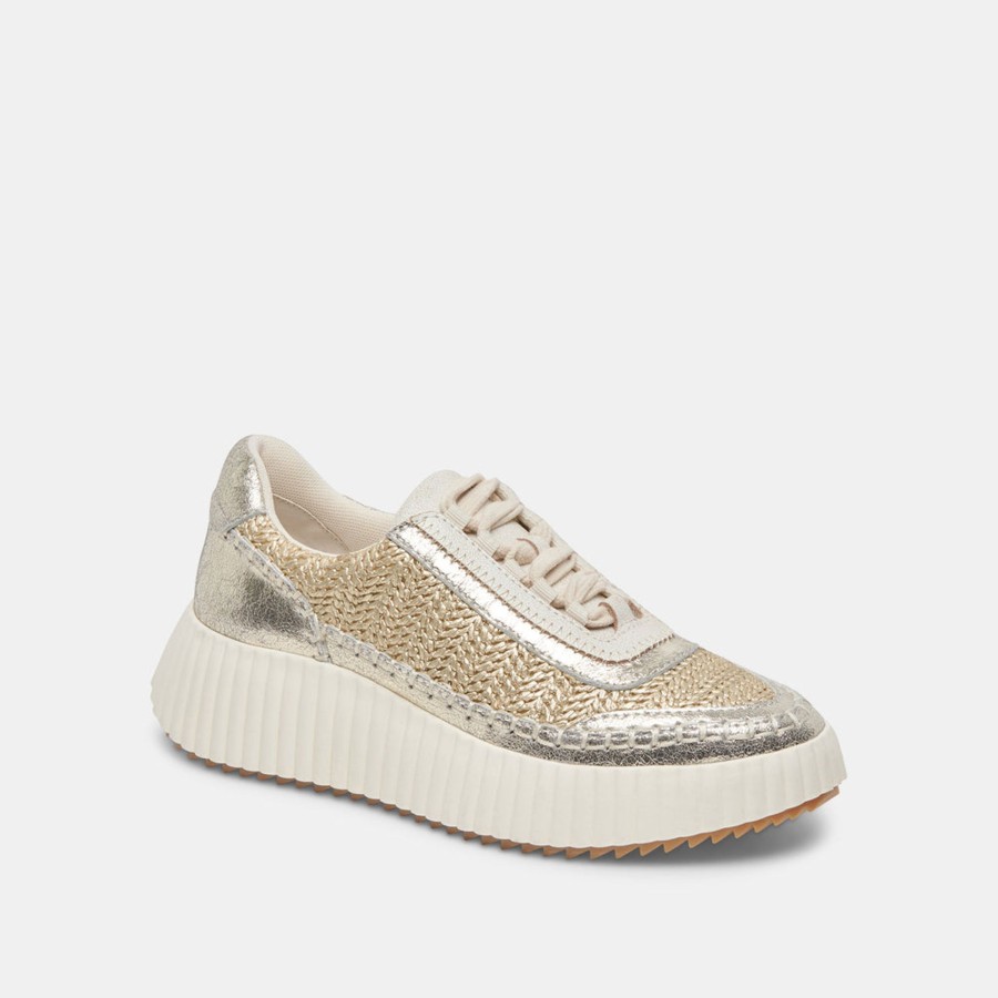 Women Dolce Vita | Dolen Sneaker In Gold Knit