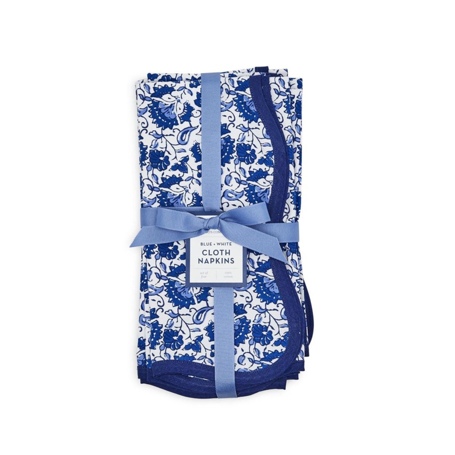 Home Two's Company | Chinoiserie Blue Floral Napkins