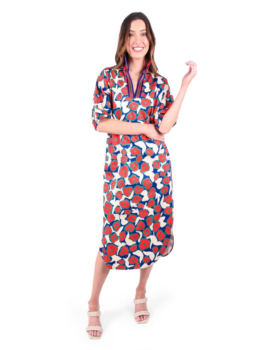 Women Emily McCarthy Dresses | Poppy Caftan-Fall Flora