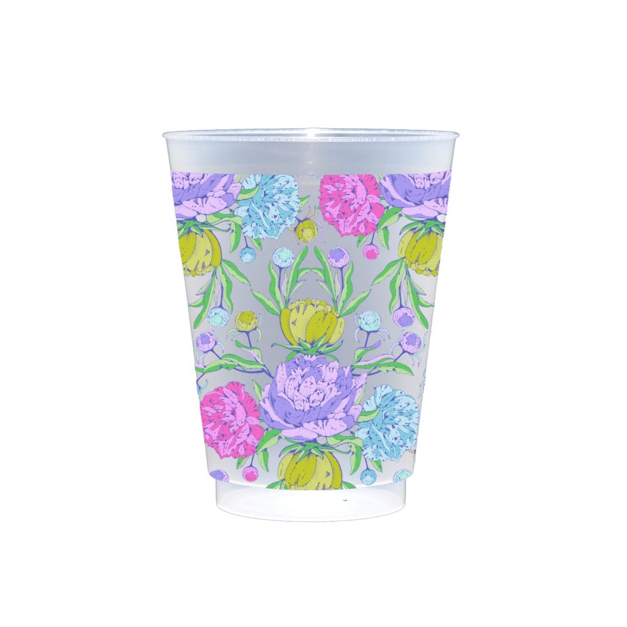 Home Print Appeal | Spring Peony 16 Oz Frosted Cups