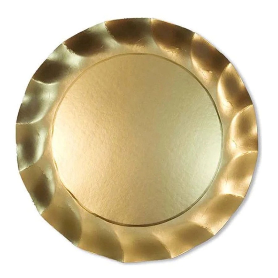 Home Sophistiplate | Wavy Charger Satin Gold