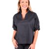 Women Emily McCarthy Tops | Poppy Top-Black Cotton Poplin