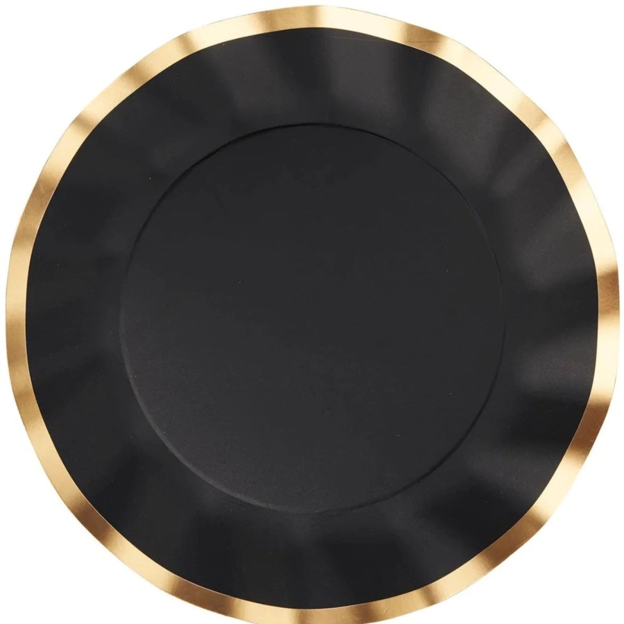 Home Sophistiplate | Wavy Salad Plate-Black