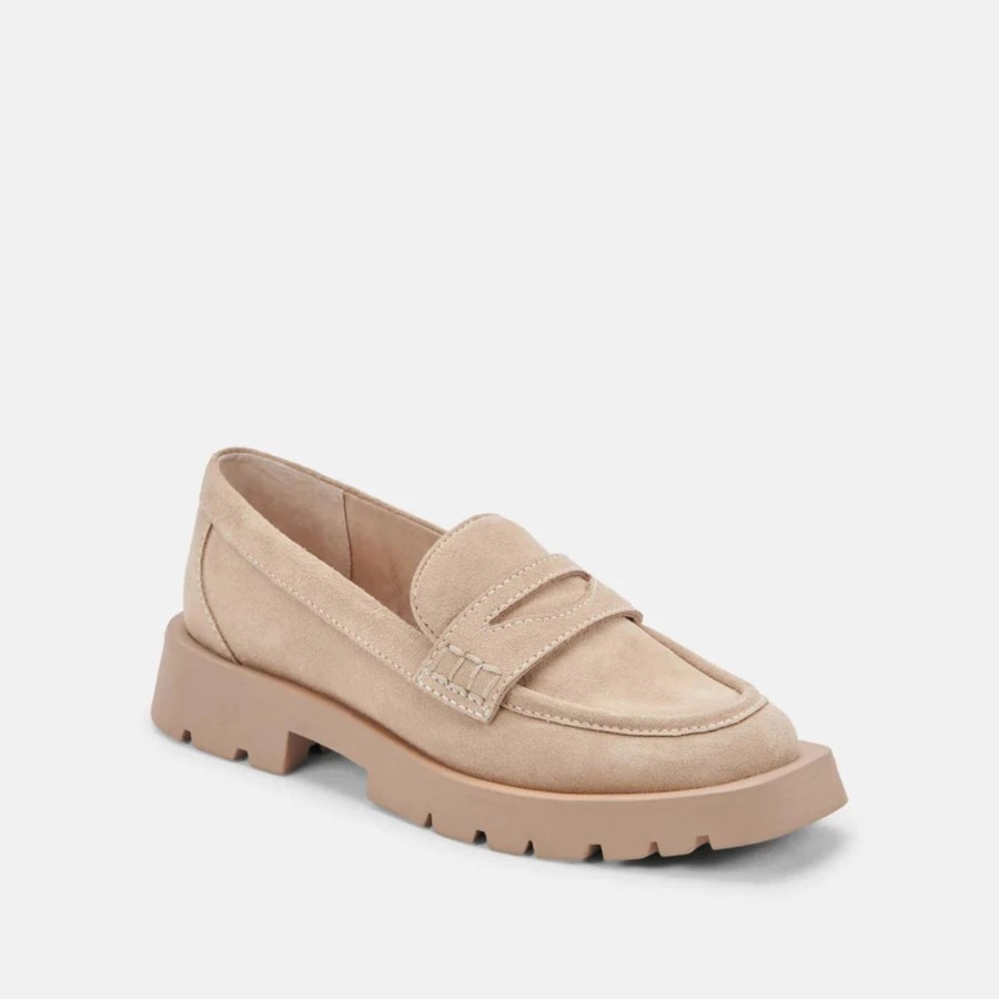 Women Dolce Vita | Elias Wide Flats In Dune Suede