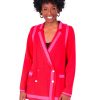 Women Emily McCarthy Sweaters & Outerwear | Sloane Sweater Blazer-Cranberry