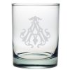 Home Susquehanna Glass Co. | 1-Letter Monogrammed Lowball Glass