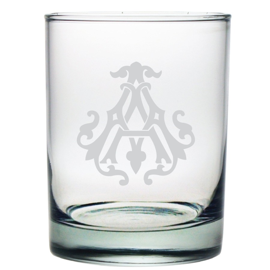 Home Susquehanna Glass Co. | 1-Letter Monogrammed Lowball Glass