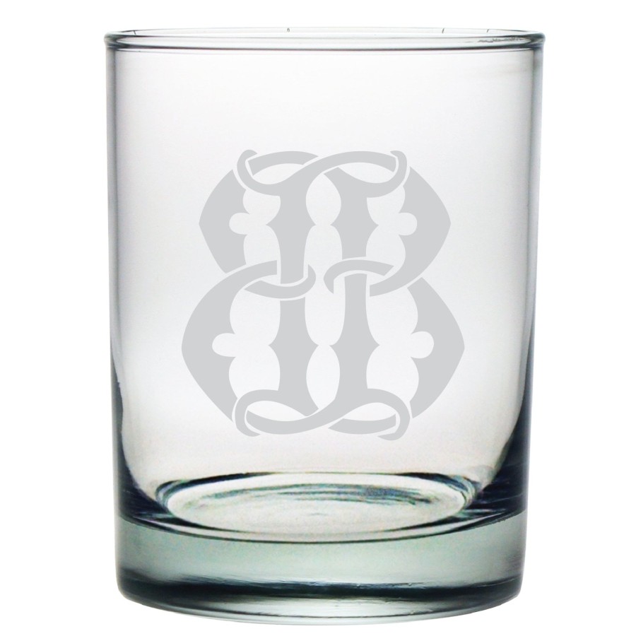 Home Susquehanna Glass Co. | 1-Letter Monogrammed Lowball Glass