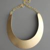 Women David Aubrey Jewelry | Brass Collar Necklace