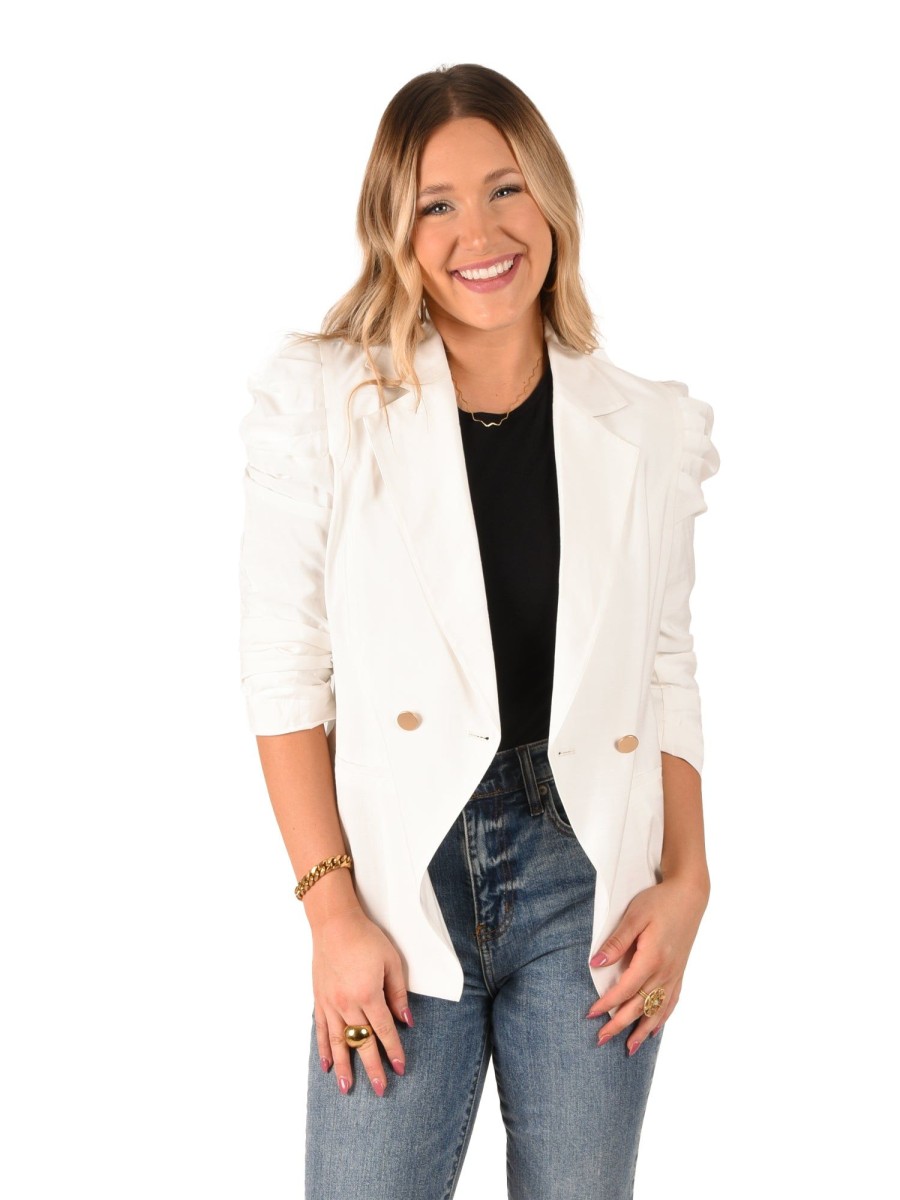 Women Emily McCarthy Tops | Bradshaw Blazer-Linen White