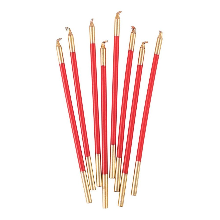 Home Caspari | Set Of Candles-Red