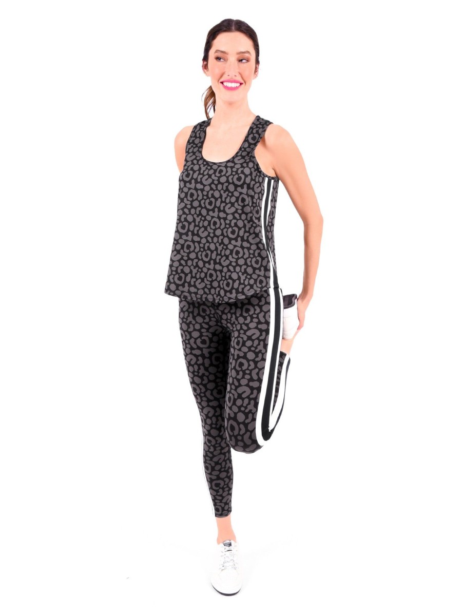 Women Emily McCarthy Sport | Boxy Tank-Noir Cheetah