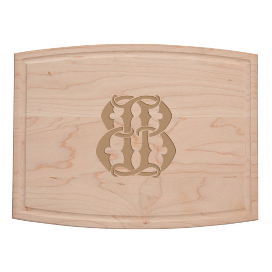 Home Maple Leaf at Home | 1-Letter Monogrammed Artisan Board (Rectangle)