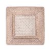 Home Caspari | White Rattan Square Plate Charger