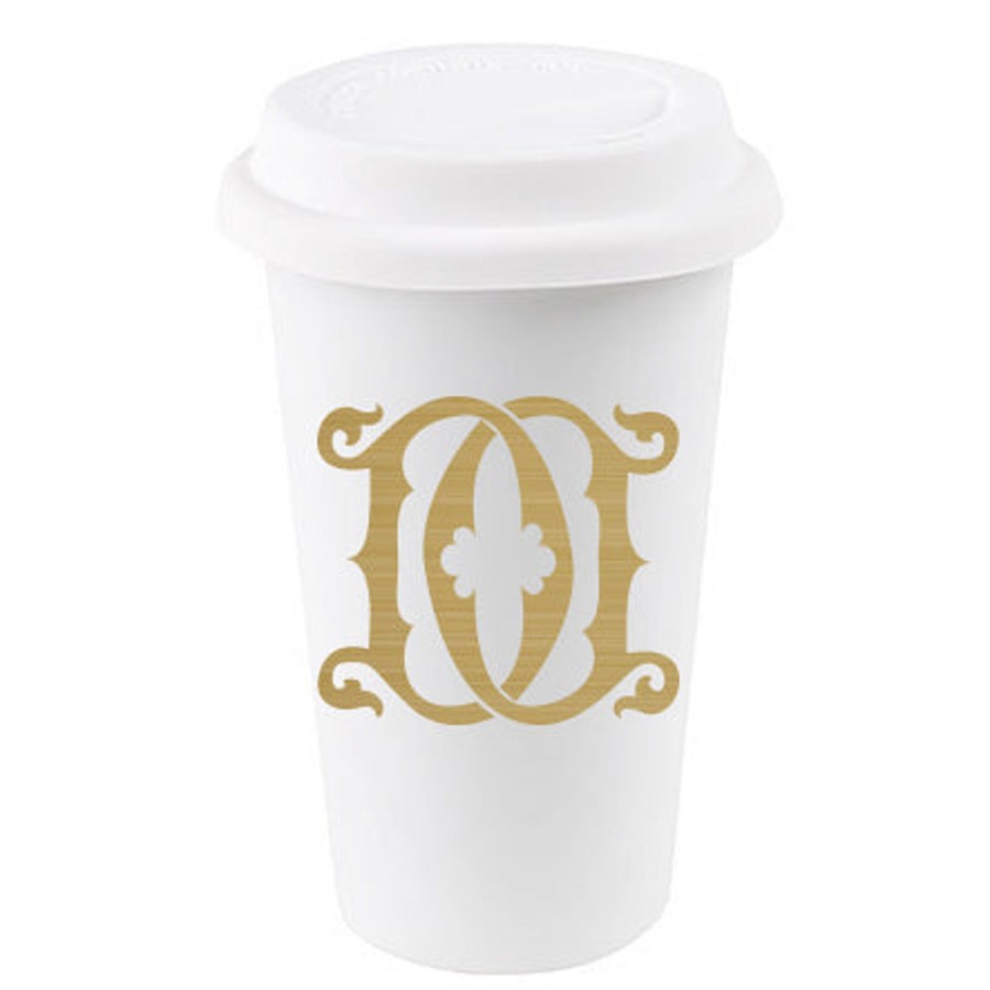 Home Print Appeal | 1-Letter Monogrammed Paper To-Go Cups