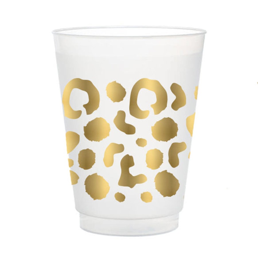 Home Print Appeal | Gold Spot Cheetah Frosted Cups