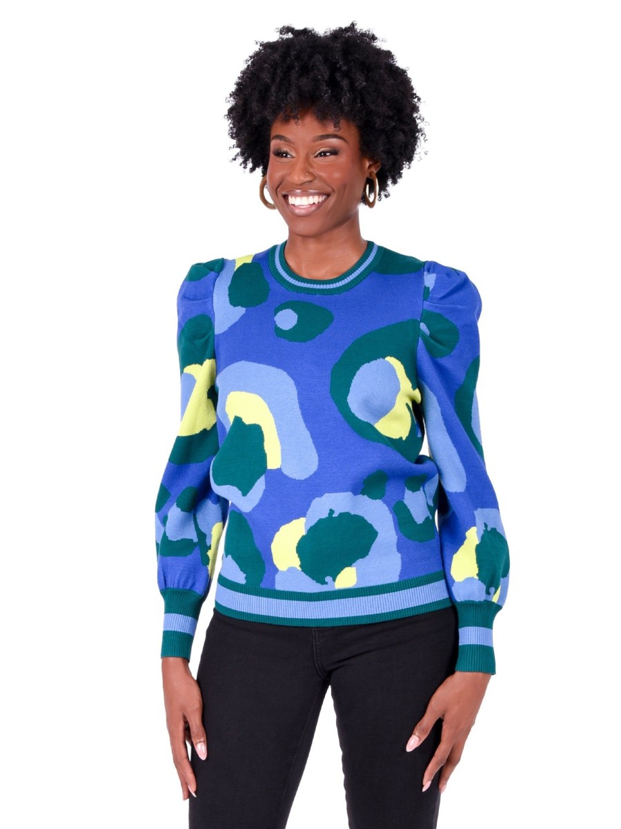 Women Emily McCarthy Sweaters & Outerwear | Julia Sweater-Winter Pop Cheetah