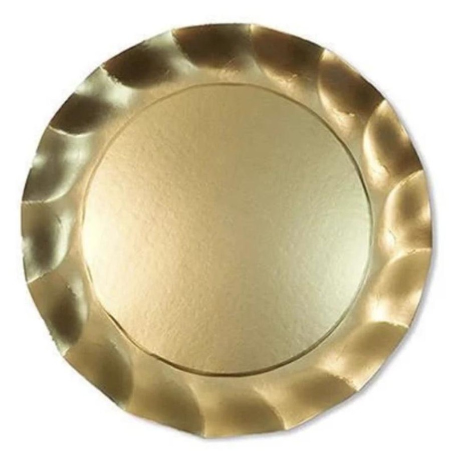 Home Sophistiplate | Wavy Salad Plate- Satin Gold