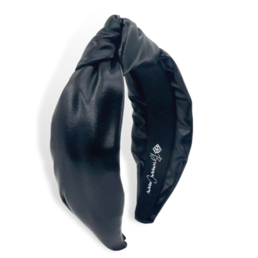 Women Brianna Cannon | Black Puff Knotted Headband