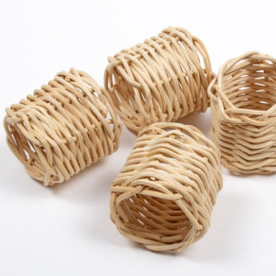 Home 8 Oak Lane | 4Pc Napkin Ring Set-Rattan