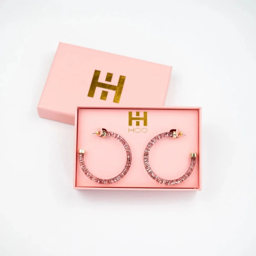 Women Hoo Hoops | Hoo Hoops-Rose Pink Glitter