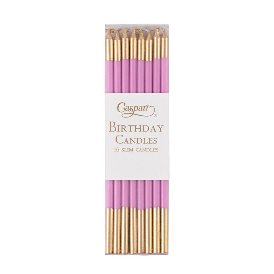 Home Caspari | Set Of Candles-Candy Pink