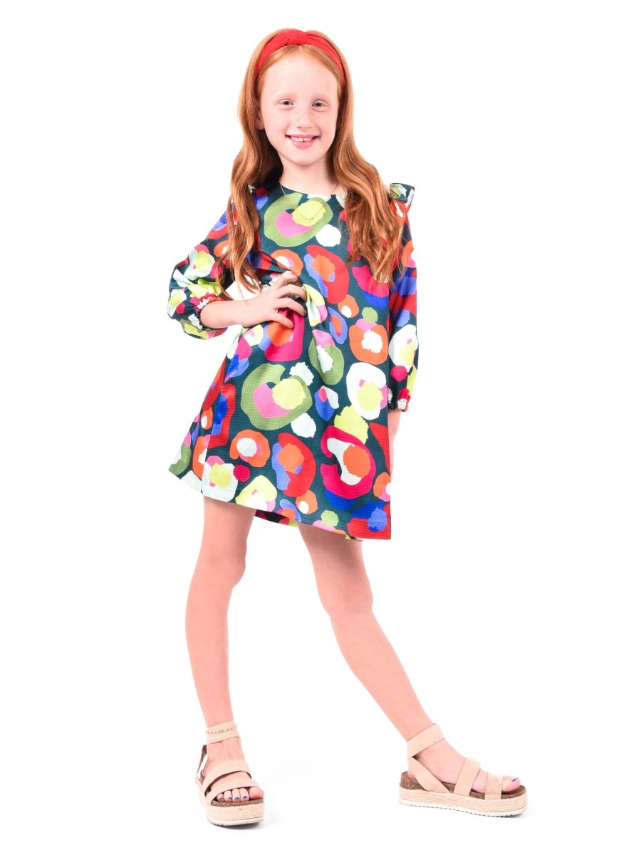 Women Emily McCarthy Dresses | Girl'S Lil Dress-Winter Pop Cheetah