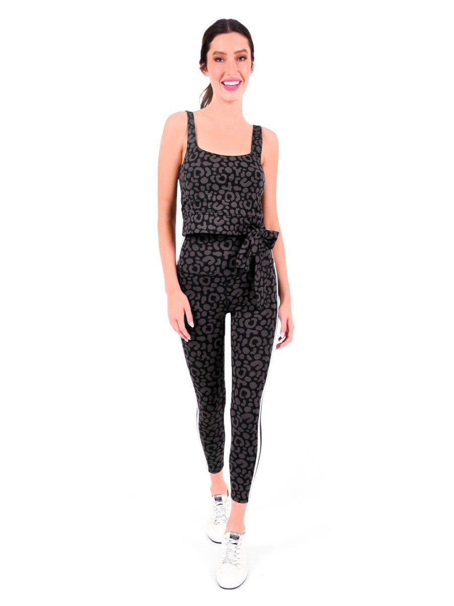 Women Emily McCarthy Sport | Bow Sport Crop-Noir Cheetah