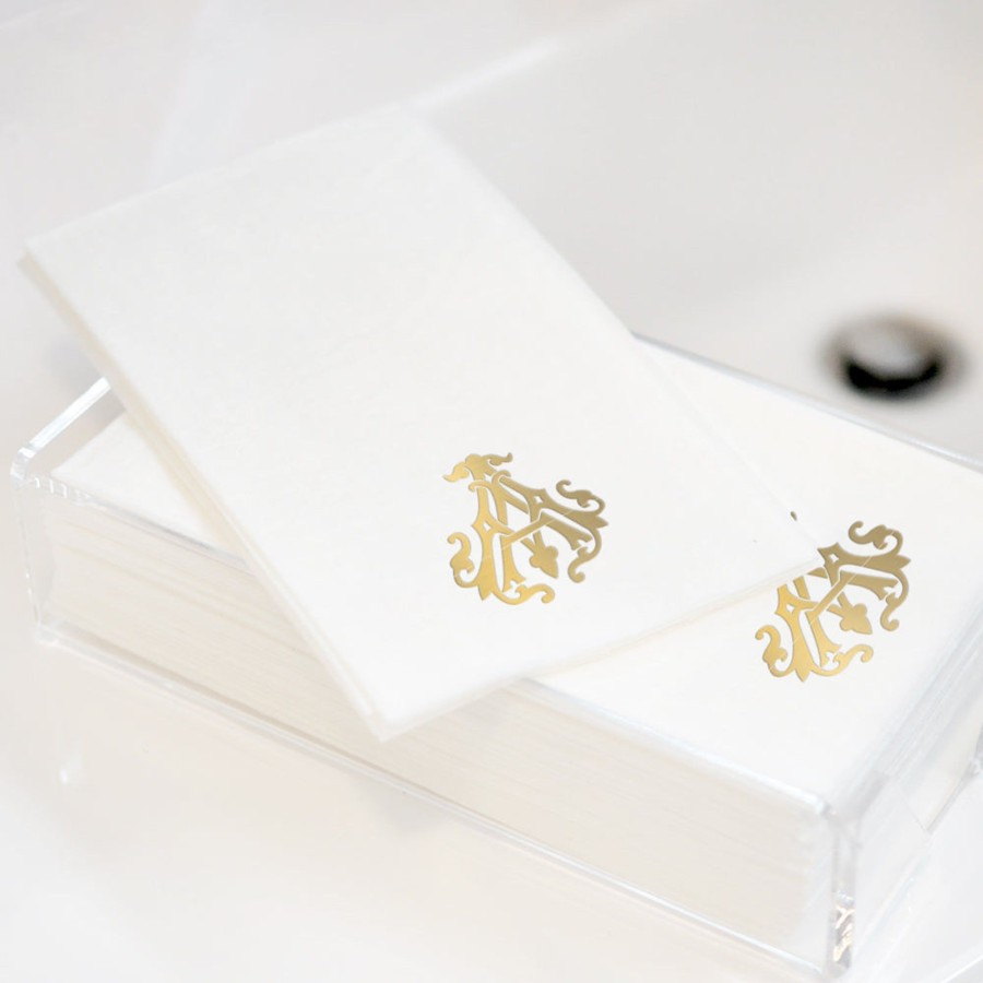 Home Print Appeal | 1-Letter Monogrammed Guest Towels